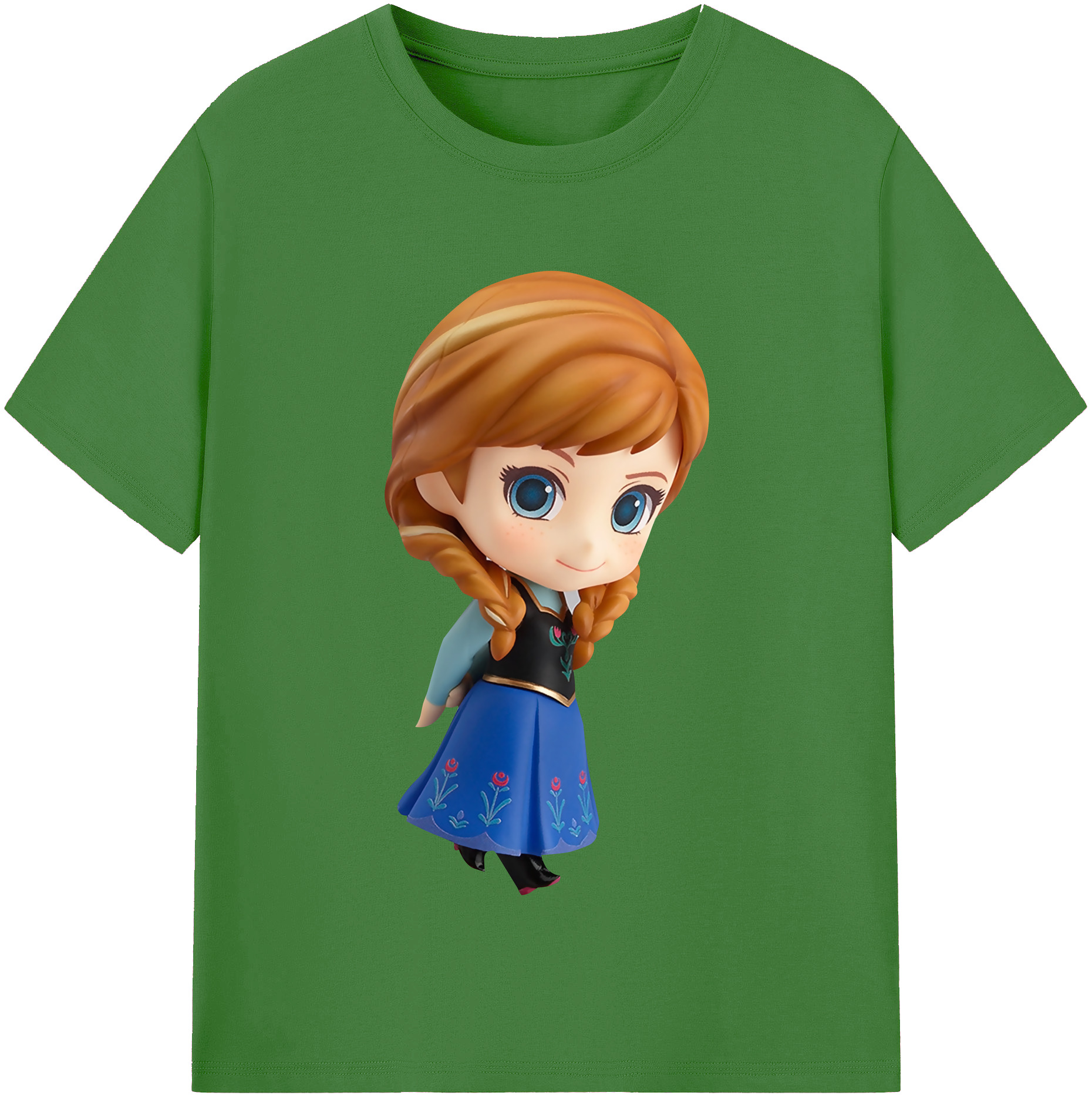 （画像用） アナと雪の女王 アンナ エルサ Frozen Anna Elsa レディースカジュアルプリントTシャツ（綿100％）